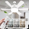 thumbnail image 1 of Ventilador de Techo con Luz Blanco Control Remoto Brillo Regulable 3000K-6500K 40W Tres Velocidades, 1 of 8