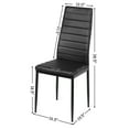 thumbnail image 3 of Topbuy Set of 6 Dining Chairs High Back Kitchen Home Furniture,PVC, 3 of 8