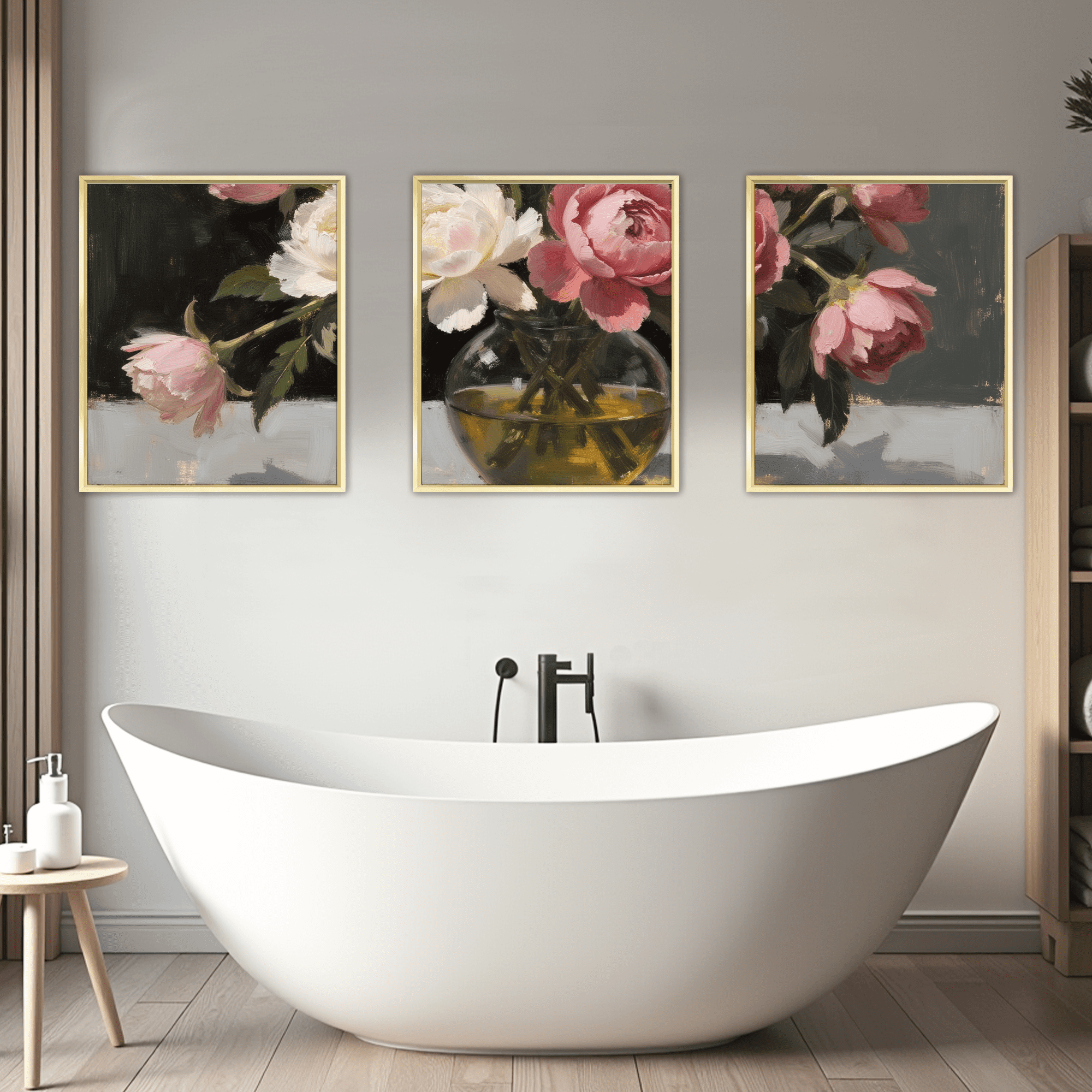 MAYEERTY Modern Abstract Wall Art Painting, Living Room Decor, Gold Aluminum Alloy Frame, 23.6"x15.8"