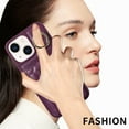thumbnail image 4 of Nalacover for iPhone 14 Plus Ring Holder Crossbody Wallet Case with Credit Card Slots, Lanyard Shoulder Strap Premium PU Leather Wrist Hand Strap Cover with Kickstand,Deeppurple, 4 of 10