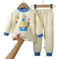 thumbnail image 4 of HCNTES Toddler Baby Boy 2Pcs Outfits Contrast Color Pullover Tops + Drawstring Pants Set Fall Winter Clothes 2PC Long Sleeve Pajamas Set For 1t 2t 3t 4t 5t,Sizes 5-6 Years, 4 of 4