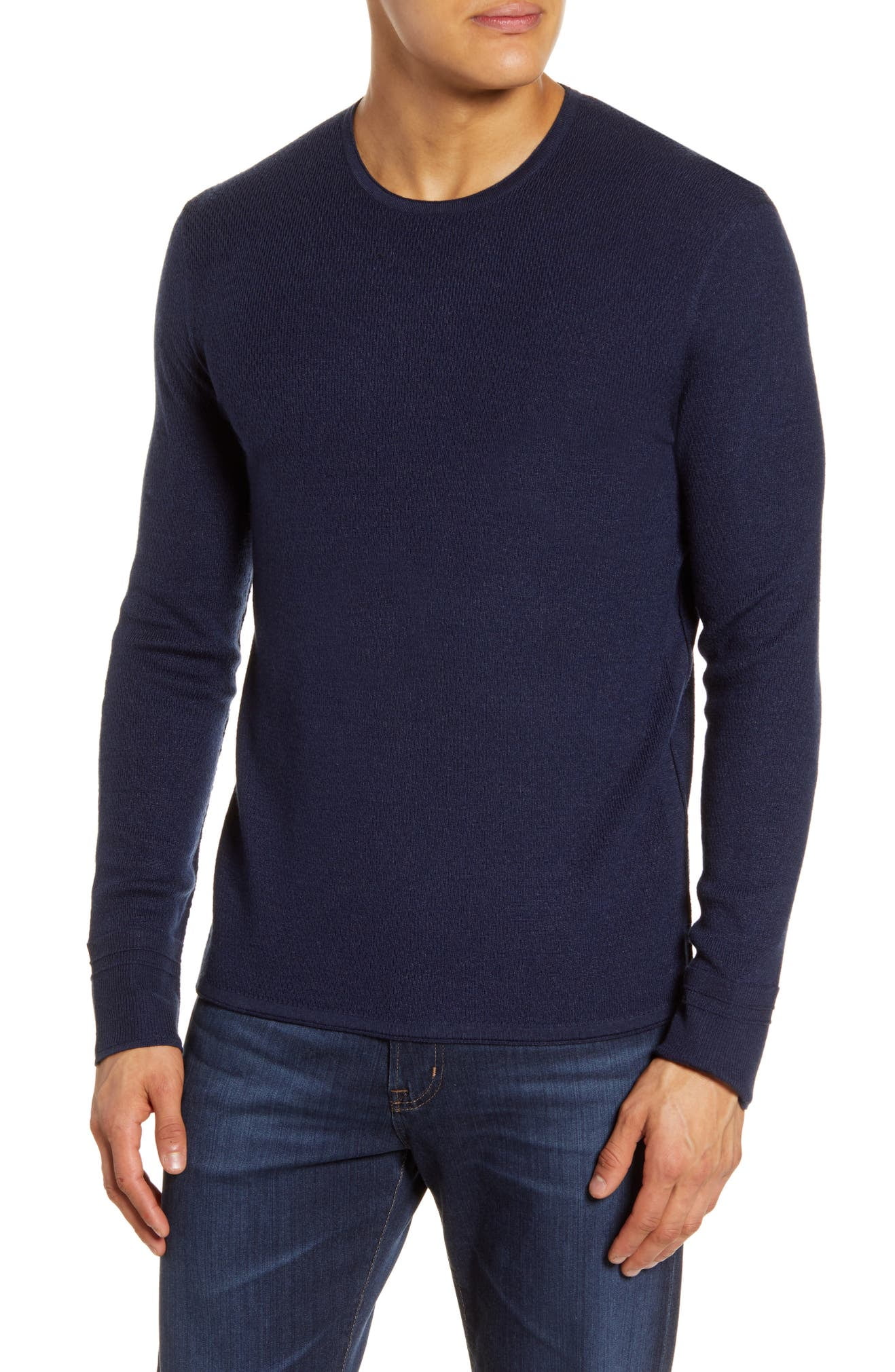 Rag \u0026 Bone NAVY Davis Crewneck Sweater 