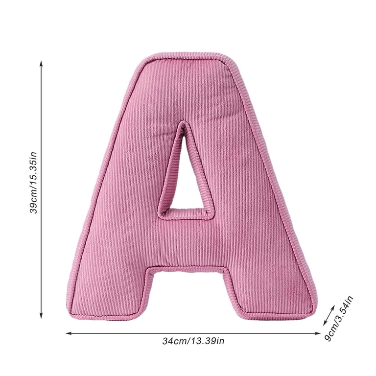 Pink Letter Plush Pillow Letter Hugging Throw Pillows Decorative