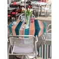 thumbnail image 5 of Outdoor Tablecloths with Umbrella Hole & Zipper, Blue Pink Striped Round Tablecloths 60 Inch, Farmhouse Stripe Waterproof Table Cloth, Patio/Pool/Picnic Table Covers, 5 of 8