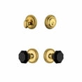 thumbnail image 3 of Grandeur Newport Rosette Single Cylinder Knob Combo Pack with Lyon Knob and matching Deadbolt, 3 of 6