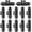 4-way Nut Tee, variant on Drip Irrigation Tubing Faucet Adapters, 8 Pcs Irrigation Hose Adapter for 3/4" to 1/2" Vinyl Tubing, 3/4 Inch Faucet Connector Adapter Drip Line Parts for Garden Sprinkler Lawn Systems