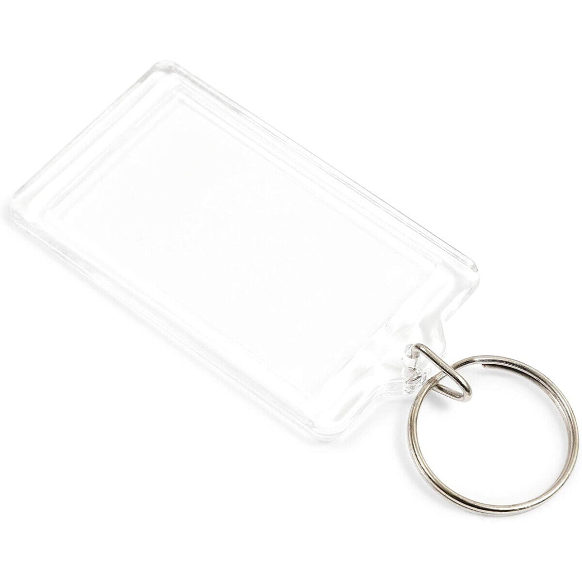 Blank keychain Clear Acrylic Insert photos DIY 24pcs size 1.5 by 2.5