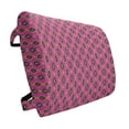 thumbnail image 1 of Yellow and Purple Lumbar Pillow, Vertical Stripes on Geometric, Soft Back Cushion for Office Chairs with Adjustable Straps, 14" x 13", Hot Pink Dark Taupe, by Ambesonne, 1 of 7