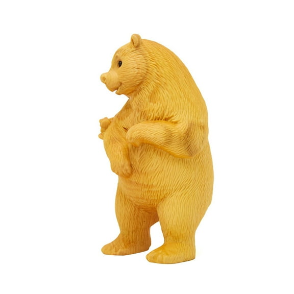 deevoka Wooden Bear Figurine Collectible Animal Statue for Living Room Entrance Desk