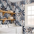 thumbnail image 5 of S4Sassy Peel and Stick Walls Covering, Tropical Banana Tree Print Removable Wall Wrap - Blue Instant Wall Mural for Bathroom, Laundry Room, Closet Interior - Self-Adhesive Wallpaper Vinyl - 25"x120", 5 of 8