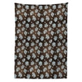 thumbnail image 3 of Ambesonne Brown and Blue Tablecloth Rectangular Table Cover, Flowers and Dots Art, 60"x90", Bluegrey White Brown, 3 of 4
