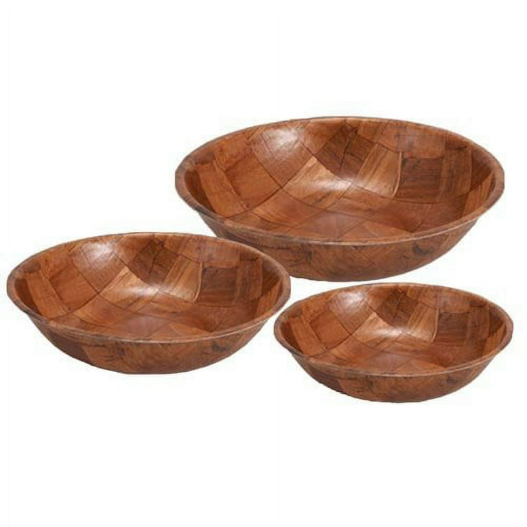 wooden salad bowl by Well Equipped kitchen co 12x7 1 1/2 Thickness