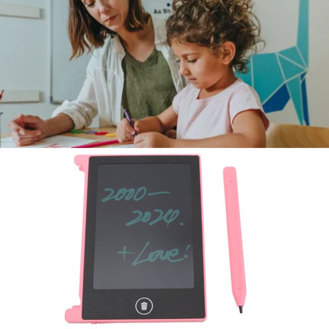 Tablero De Escritura De Dibujo Electrónico, Bloqueo De Pantalla Borrable, Tablero De Garabato De Dibujo Borrable Ligero De Alto Contraste De 4,5 Pulgadas Para Niños