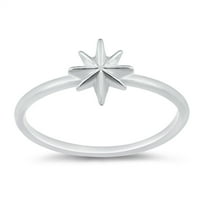 High Polish Northern Star Twinkle Ring .925 Sterling Silver Band Jewelry Female Male Unisex Size 10