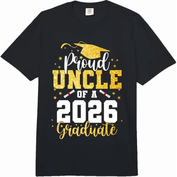 Men's Proud Uncle Class of 2026 Graduate T-Shirt