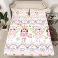 thumbnail image 2 of Homewish Kawaii Pink Fairy Elf Queen Sheet Sets, Christmas Nutcracker Flat Sheet, Teenss Kids Girls Queen Fitted Sheet, Lightweight Room Decor, 4-Piece, 2 of 7