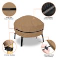 thumbnail image 6 of Fire Pit Cover 20x38 inches Patio Fire Pits Cover 420 Waterproof UV Protector Grill BBQ Covers for Outdoor Garden Round Black/Brown, 6 of 9