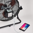 thumbnail image 5 of Ventilador recargable portátil Whirlwind Life, funciona de 5 a 24 horas, ideal para uso al aire libre: camping, patio, pesca; Salida USB para cargar el teléfono, 5 of 5