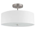 thumbnail image 4 of 571-143SF-SC-WH Dainolite Everly - 3 Light Semi-Flush Mount-Satin Chrome Finish-White Shade Color, 4 of 4