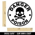 thumbnail image 2 of Danger Poison Skull and Cross Bones Self-Inking Rubber Stamp Ink Stamper - Fuchsia Ink - Mini 1/2 Inch, 2 of 7