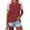 Red, variant on Uaswgudfs Women's Casual Loose Fit Short Sleeve Blouse - Summer Going Out Top with Raglan Sleeve & Striped Design