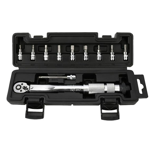 11-Piece 1/4 "Set de enchufe de unidad de Bits, llave de trinquete de liberación rápida-conjunto de herramientas mecánicas para bricolaje, DYNWAVEMX Llave dinamométrica Click Bike Drive
