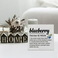 thumbnail image 6 of Zomyto 7x7 IN Farmhouse Blueberry Wooden Box Sign Art Desk Decor Country Blueberry Definition, 6 of 6