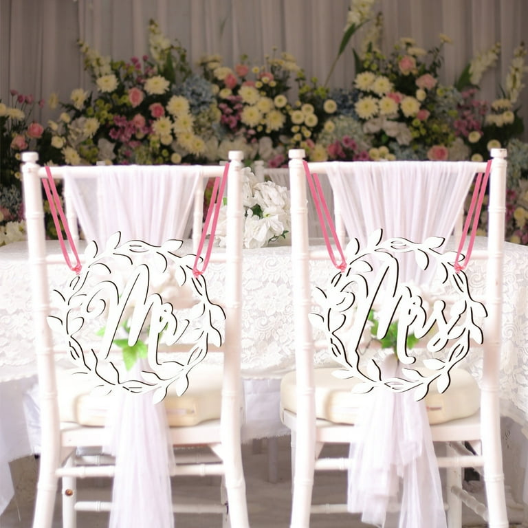 Bride and groom chair covers hot sale