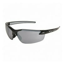 Edge Eyewear Safety Glasses, Silver, Mirrored, Black DZ117-G2