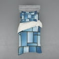 thumbnail image 2 of Ambesonne Blue Bedding Set 4 Pcs, Denim Patchwork Pattern, Queen, Blue, 2 of 3
