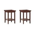 thumbnail image 1 of Pemberly Row Ensemble de 2 Tables d'Appoint Contemporaines en Bois Espresso, 1 of 6