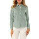 thumbnail image 5 of Camisas de cuello con botones de manga larga enrollables para mujeres INSPIRE CHIC XL Verde, 5 of 7