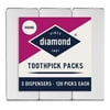 Diamond Toothpick Dispenser Packs, 3 Count, 120 Toothpicks Each Dispenser, Total 360 Wood Toothpicks per Purchase Pack. Model Number 535376904. Assembled product height 3.1"