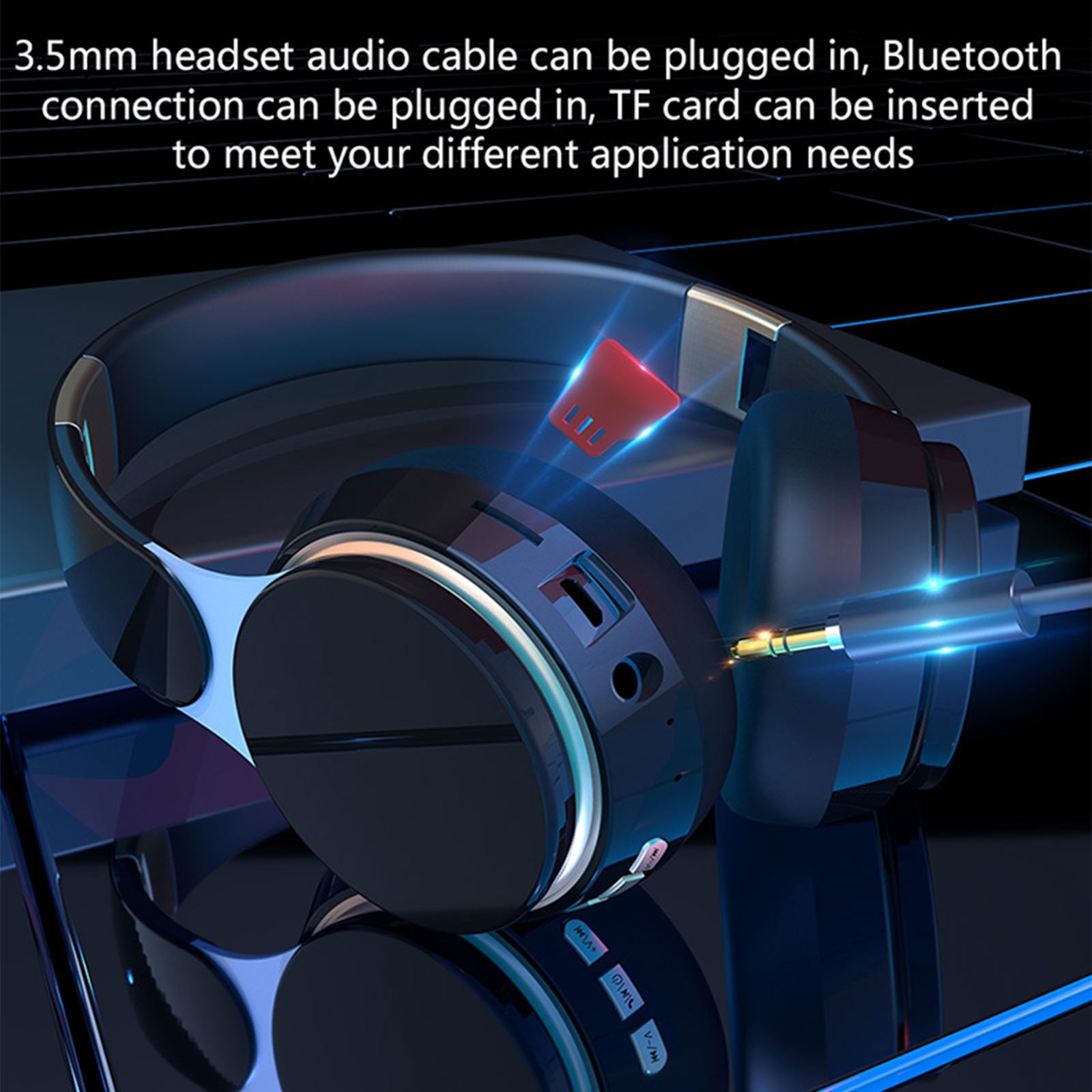 Noise Cancelling Headphones: Wireless Over Ear Bluetooth Headphones with 130H Playtime - Hi-Res Sound Custom EQ via App Deep Bass Comfort Fit Ear Cups for Travel Home Office,Blue
