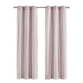 thumbnail image 2 of (2 pack) Your Zone Blackout Curtain Panel with Sheer Overlay, 1 Panel, Pink, 37" W x 84" L, 2 of 9