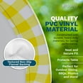 thumbnail image 6 of Sorfey Round Picnic Table Cover Checkered Fitted Tablecloth, Yellow 60" x 60", 6 of 9