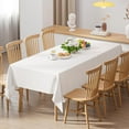 thumbnail image 6 of 10-Pack Premium Plastic Tablecloth Disposable 54''x 108'', Table Cloth for Retangle Table, Table Cover for Parties, Picnics, Camping, Waterproof & Stain-Resistant, White, 6 of 7