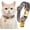 Gray, variant on Velvet Cat Collar with Bell, Adjustable Luxury Kitten Collar, Non-Breakaway Secure ID Collar for Cats and Kittens, Soft Plush Fabric(White)