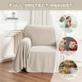 thumbnail image 3 of Dark Couch Covers for Sectional Sofa Couch Cover L Shape Couch Covers for Dogs Washable Couch Cover Banket Modern Sofa Slipcovers Super Soft Sofa Towel for Kids Pets ” x ”, 3 of 9