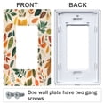 thumbnail image 3 of Yayeee Rocker Switch Wall Plate 1-Gang 4.6"x2.9" Home Decorative Outlet Cover, Beige Retro Leaves, 3 of 6