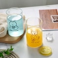 thumbnail image 2 of 300ml Bear Glass Cup with Straw Handmade Tea Glass Cafe Restaurant Bar Home Mugs Clearance, 2 of 6