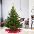 thumbnail image 5 of Christmas Decoration Clearance! Christmas Tree Skirt Knitting Tree Skirt Apron Surface Knitting Snowflake Christmas Tree Skirt Snowflake Tree Skirt Christmas Decoration Specials of The Day, 5 of 5