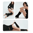 thumbnail image 2 of 2 Pares Calentadores Para Mujer Piernas Deporte Invierno Eo Safe Imports Rosa/Negro, 2 of 5