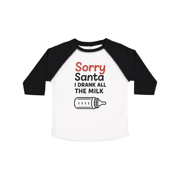 Inktastic Sorry Santa I Drank All the Milk Christmas Boys or Girls Toddler T-Shirt