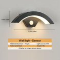 thumbnail image 4 of ZHAOCHENG Aplique LED de pared para exterior con sensor de movimiento, gris antracita, 24 W, lámpara exterior, lámpara de exterior para villa, porche, pasarela, jardín, bar, 4 of 4