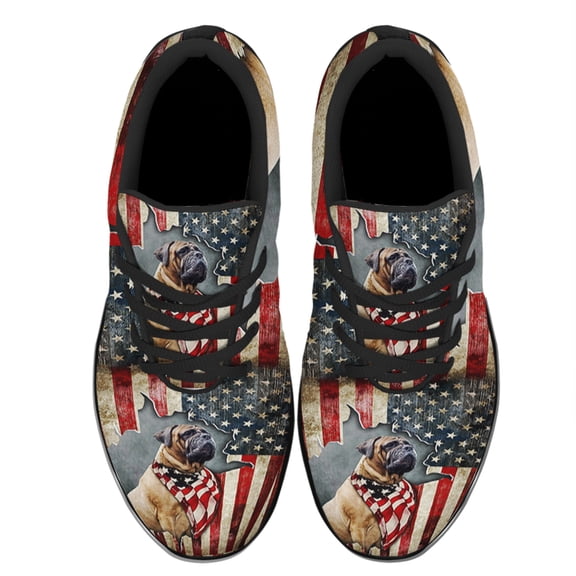 Bullmastiff Shoes Women's Fashion Sneakers Tennis Running Shoes for Men Women Black Size 3.5