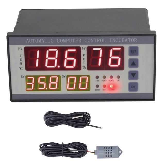 Controlador de incubadora Volteo automático de huevos Control de temperatura y humedad Controlador de temperatura y humedad relativa de la incubadora CA 160 V-240 V