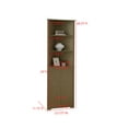 thumbnail image 6 of Kings Brand Furniture Cecilion Tall Corner Cabinet with 2 Doors and 4 Shelves for Small Space, Bathroom, Kitchen, Living Room (Lemon Pepper), 6 of 6