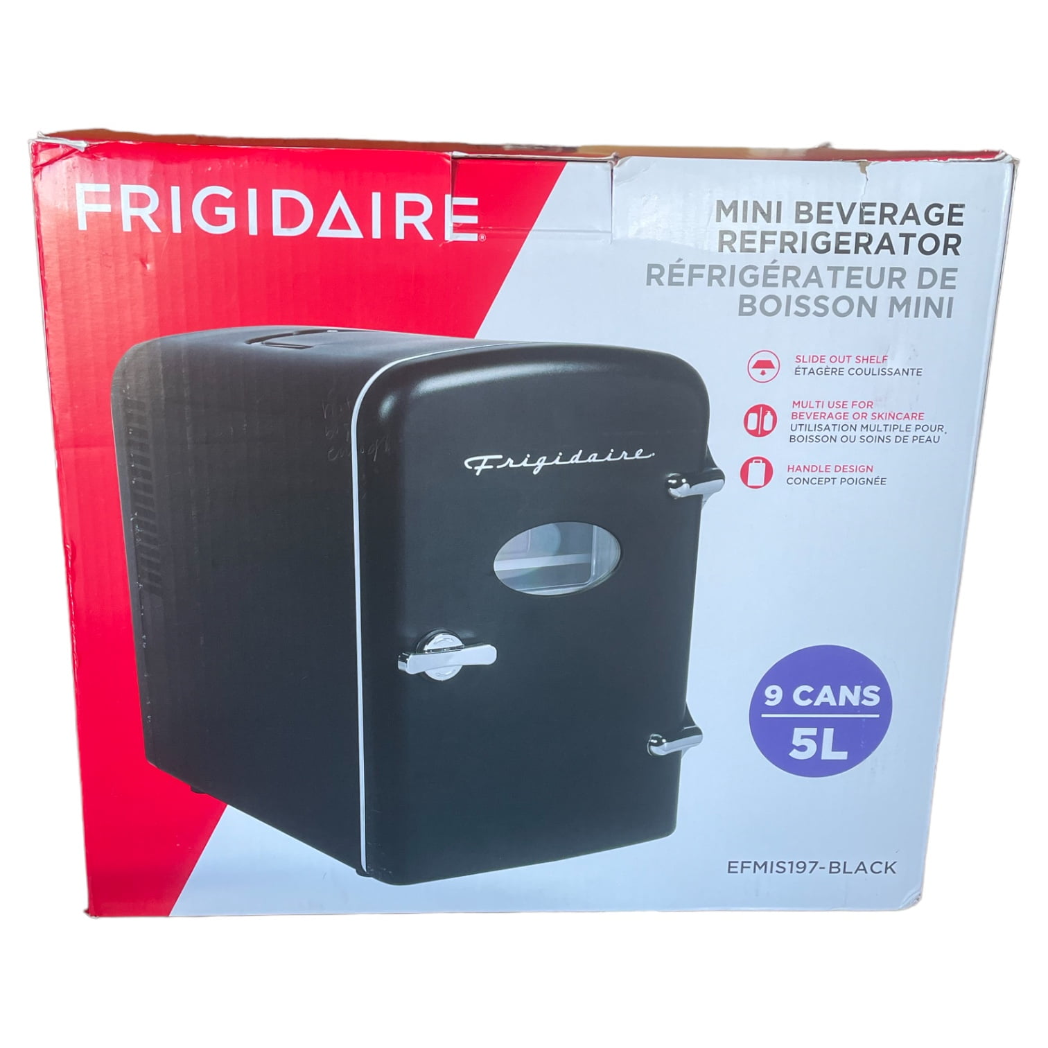 Frigidaire Portable Retro Extra Large 9Can Mini Cooler Refrigerator