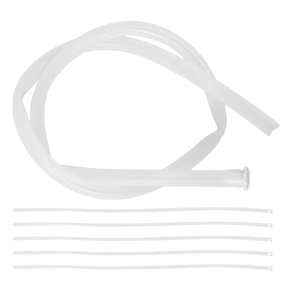 STRANDCHIC Silicone Water Pump Hose Tubing White Flexible Soft 6 Pieces for Aquarium and Gardening